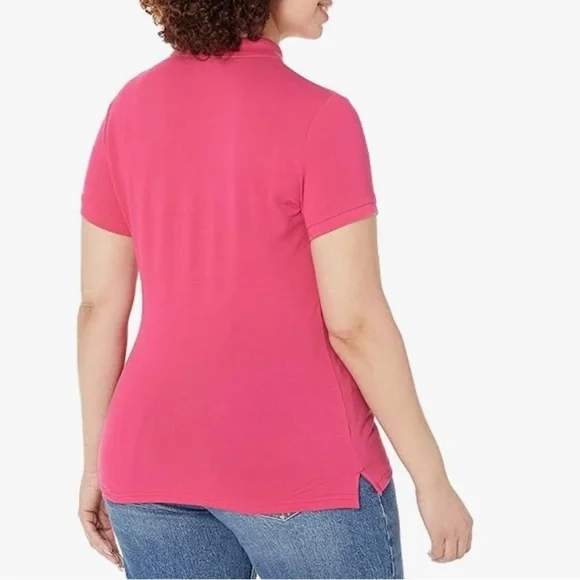 NWOT Nautica 5 Button Short Sleeve Breathable Cotton Polo Shirt 2XL Leis Pink - Picture 2 of 10
